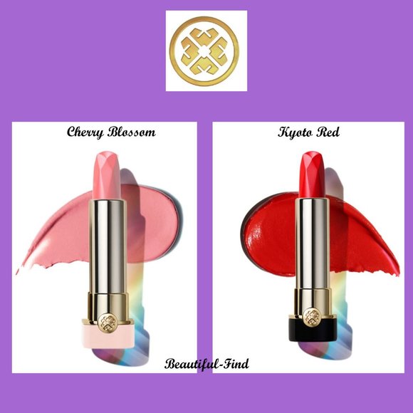 TATCHA Set of 2 Lipstick - CHERRY BLOSSOM & KYOTO RED - NIB